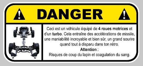 DANGER 4 roues TURBO DA129