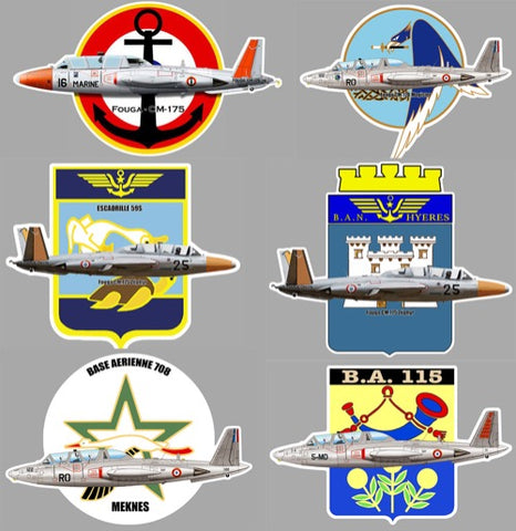 Lot 6 Stickers avion FOUGA