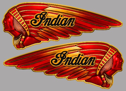 2 X INDIAN rouge et or IZ018