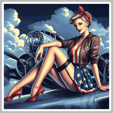 6 art nez militaire pin up just chilling pare-chocs autocollant 6 art nez militaire pin up just chilling pare-chocs autocollant