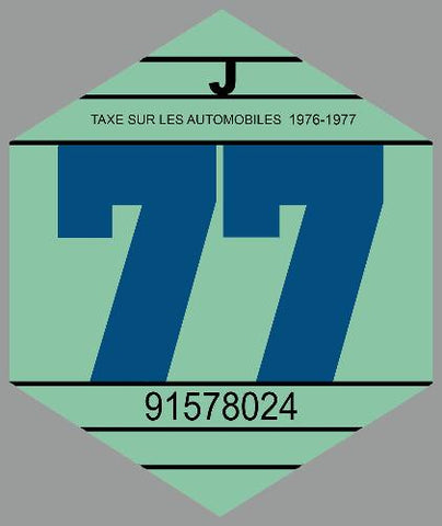 VIGNETTE pare-brise 1977 VZ062