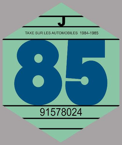 VIGNETTE pare-brise 1985 VZ063