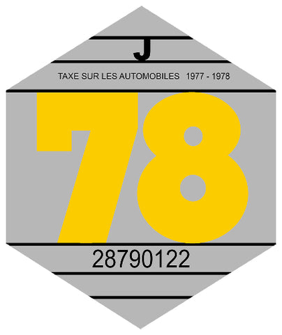 VIGNETTE pare-brise 1978 VZ065