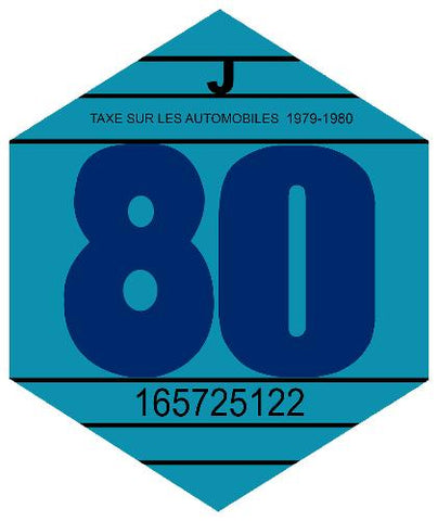 VIGNETTE pare-brise 1980 VZ066
