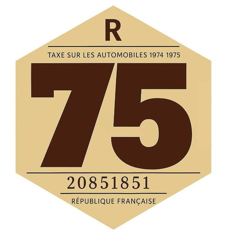 VIGNETTE pare-brise 1975 VZ084