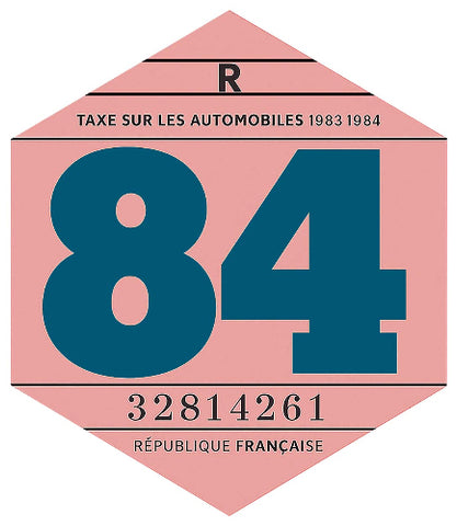 VIGNETTE FISCALE 1984 VZ091