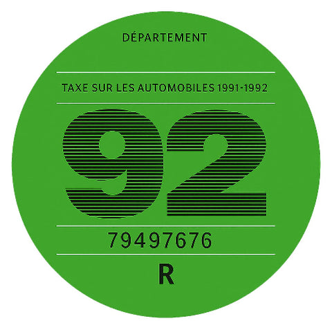 VIGNETTE FISCALE 1992 VZ095