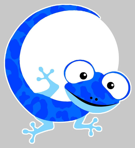 SALAMANDRE GECKO LEZARD BLEU LA034