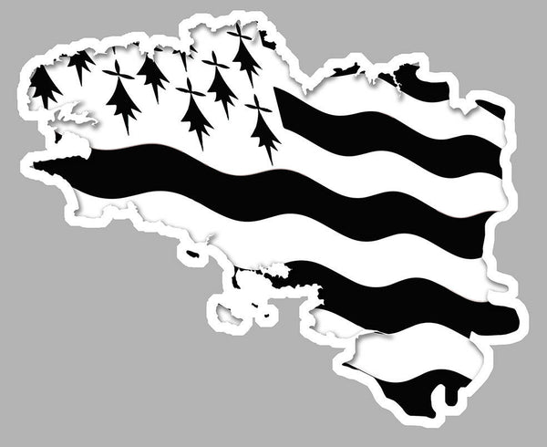 Autocollant boussole drapeau breton - Autocollant breton sur 123
