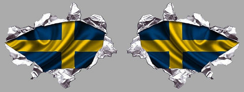 2 X DRAPEAU SUEDOIS MOTO MB018