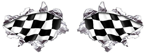 2 X DRAPEAU DAMIERS DA130