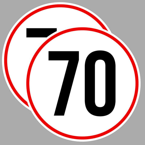 2 X VITESSE LIMITE 70KM/H VA071