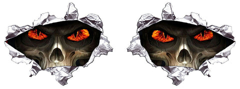 2 X TETE DE MORT METAL SA121