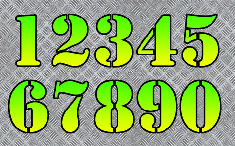 NUMERO MOTO VERT NU012SV