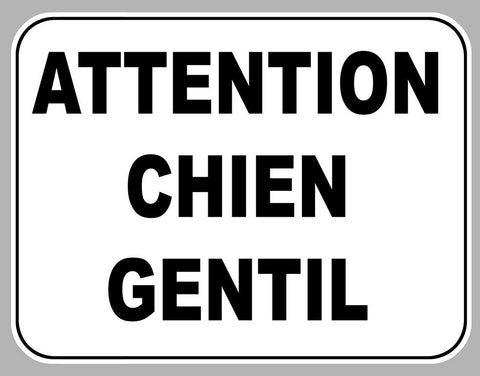 ATTENTION CHIEN GENTIL AA173