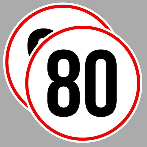 2 X VITESSE LIMITE 80KM/H VA072