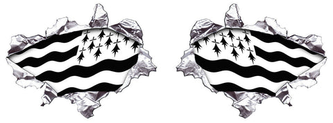 2 X DRAPEAU BRETAGNE BA185