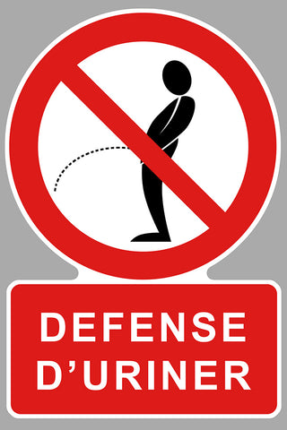 DEFENSE D'URINER CAM213