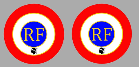 2 COCARDES RF CORSE CD161x2