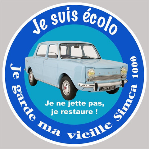 JE SUIS ECOLO SIMCA 1000 EZ040
