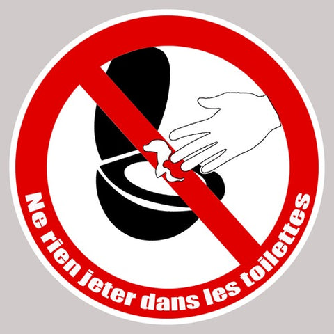 RIEN JETER DANS LES WC IZ006