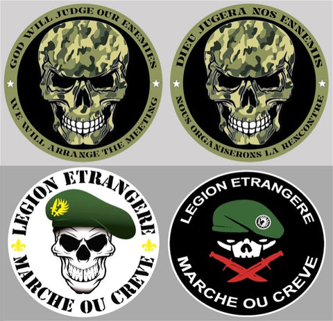 LOT 4 STICKERS SKULL