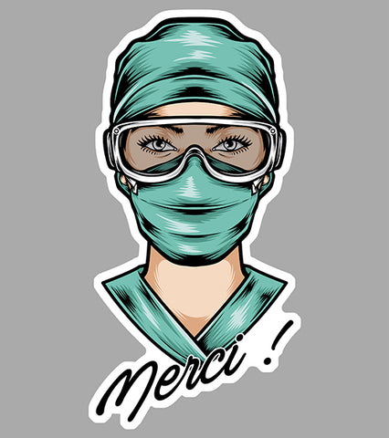INFIRMIERE MEDECIN MERCI MC075