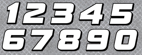 NUMERO BLANC MOTO NU002BN