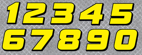 NUMERO JAUNE MOTO NU002J