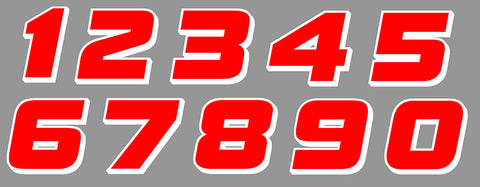 NUMERO ROUGE MOTO NU002RB