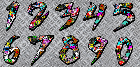 NUMERO MOTO CROSS NU005BoN