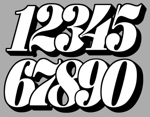 NUMERO BLANC MOTO NU017BN