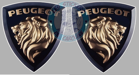 2 x LOGO PEUGEOT LION PA374+PF056