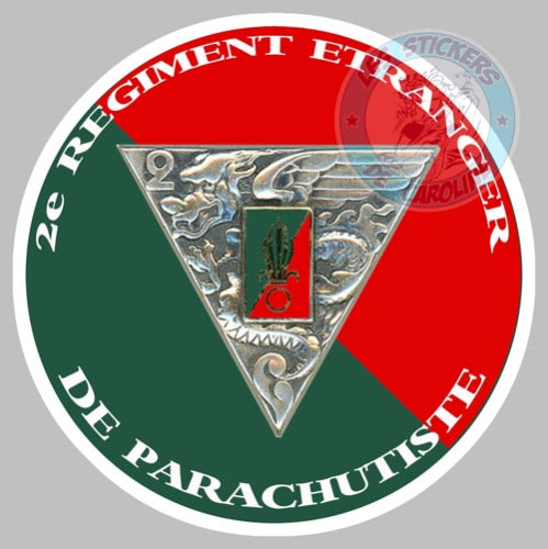 Patch Imprimé 2e REP Légion étrangère Parachutiste - 75mm Avec Velcro - Pour Veste, Uniforme, Collection