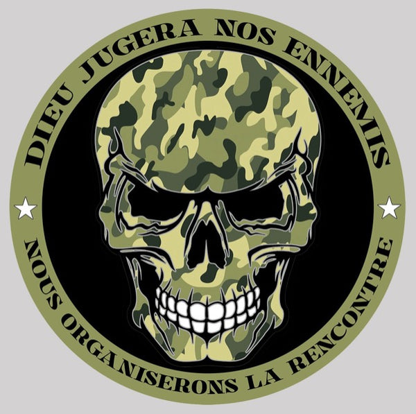 Patch Morale In PVC Morbido - Punisher DIEU JUGERA NOS ENNEMIS DEVGRU - 9 Cm, Con Attacco A Uncino