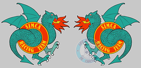 2 x SIMCA DRAGON FEU SRT SA201+SA064