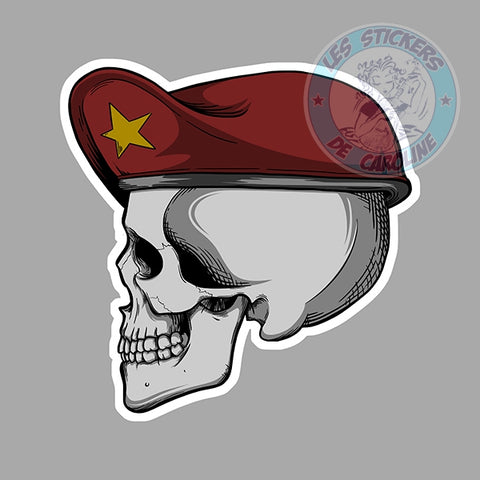 BERET ROUGE SKULL SC205