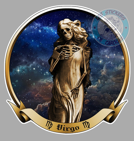 SKULL VIERGE VIRGO SIGNE ZODIAQUE VA213