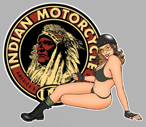 LOGO MOTO INDIAN PINUP IA121
